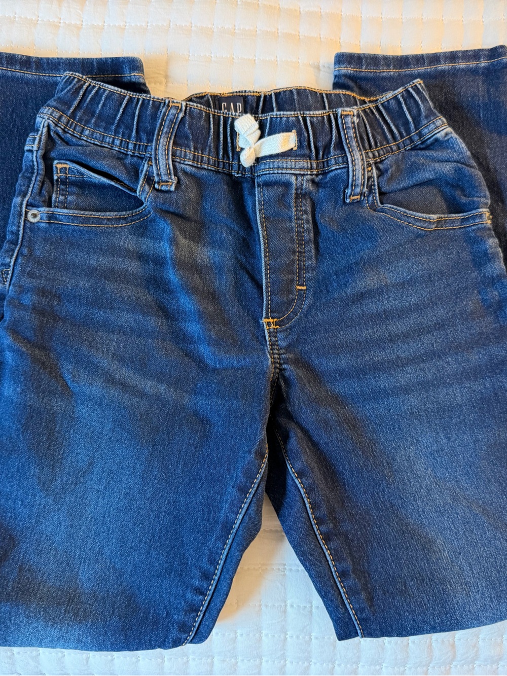 GAP Boys Dark Blue Elastic Waist Jeans Size M